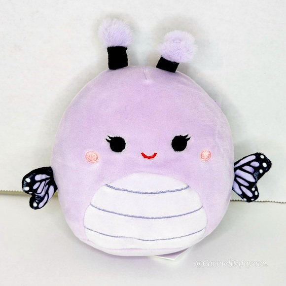 BIBIANA 🦋 Light Purple Monarch Butterfly Original Squishmallows By Kellytoy NWT - Picture 1 of 9